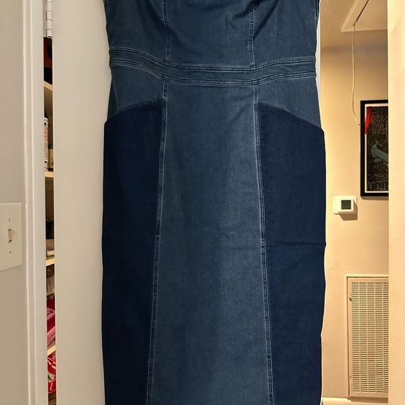 Eloquii Denim Strapless Dress - Picture 6 of 7